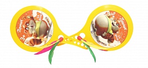 Набор батен – Пончик: 2 ракетки и воланчик, лицензия 44 котенка (БТЛ 01 ПОНЧИК)